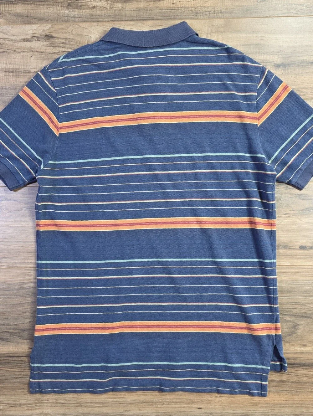 Vintage 90s Polo Ralph Lauren Striped Short Sleeve Polo Shirt Blue XL Men's